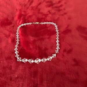 Clear crystal bead necklace